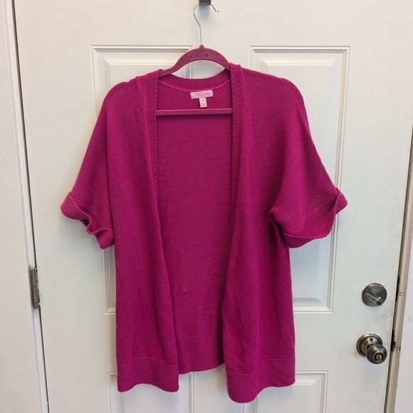 Lily Pulitzer Pink Knit Open Cardigan Sweater - Picture 1 of 3